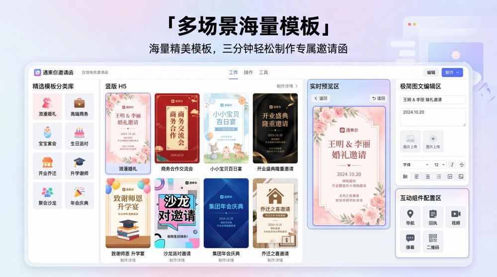 别再花钱做电子邀请函！10类高频场景免费模板直接套用